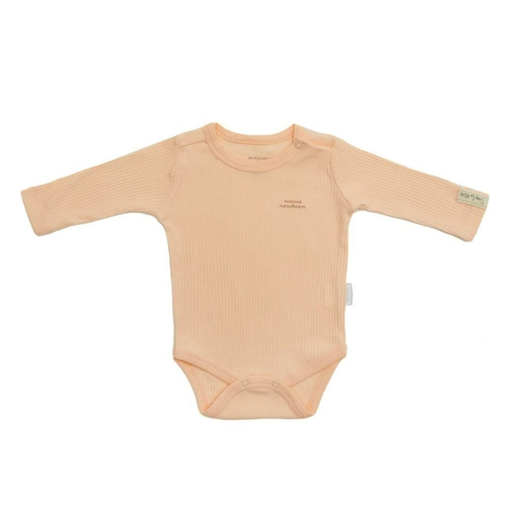 Andy Wawa Kız Bebek Modal Natura Uzun Kollu Kışlık Zıbın Somon - AC22206