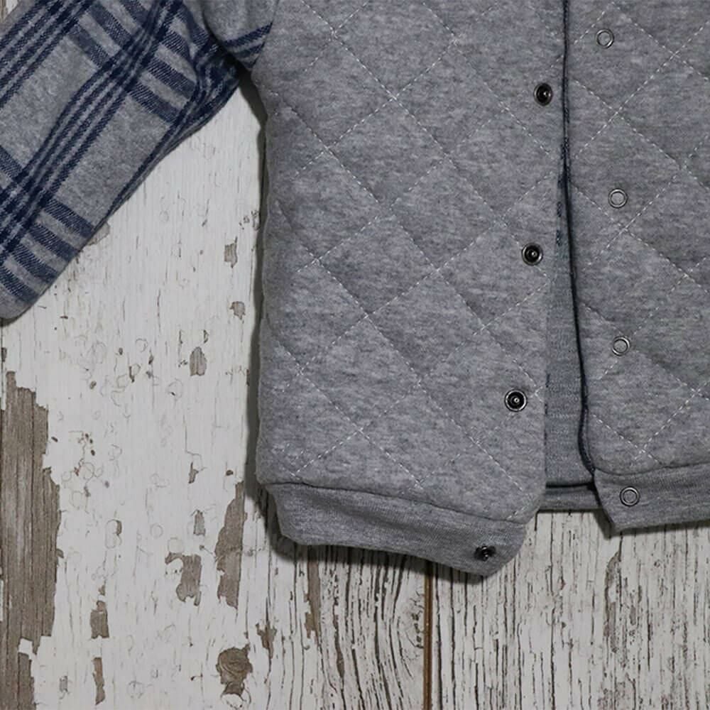 Andy Wawa Erkek Bebek İçi Elyaflı Kışlık Mont Gri Melanj - AC21156