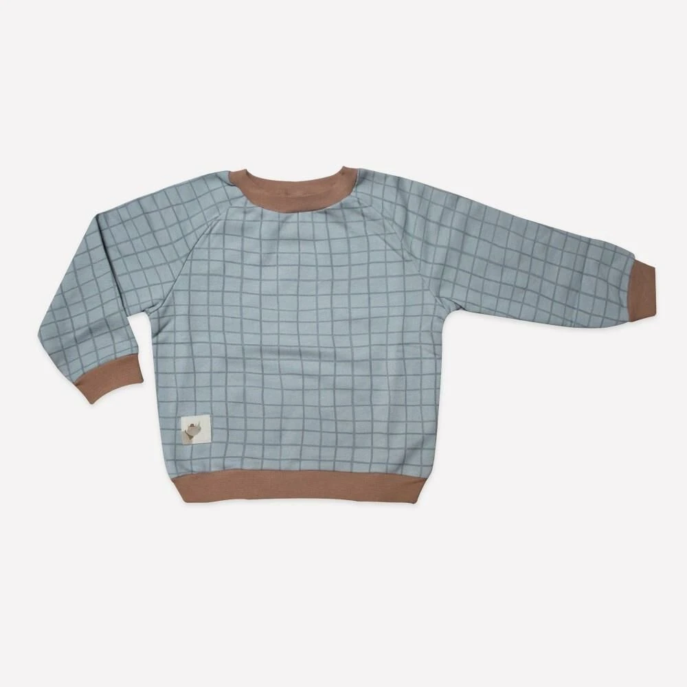 Auntie Me %100 Organik Pamuk Bebek Kışlık Eşofman Üstü \'Irregular Checked\' AW2110