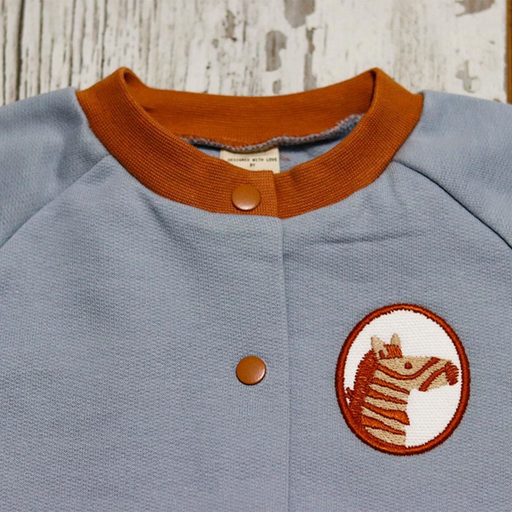 Auntie Me %100 Organik Pamuk Bebek Önü Çıtçıtlı Kışlık Ceket Zebra Detaylı - AW2104