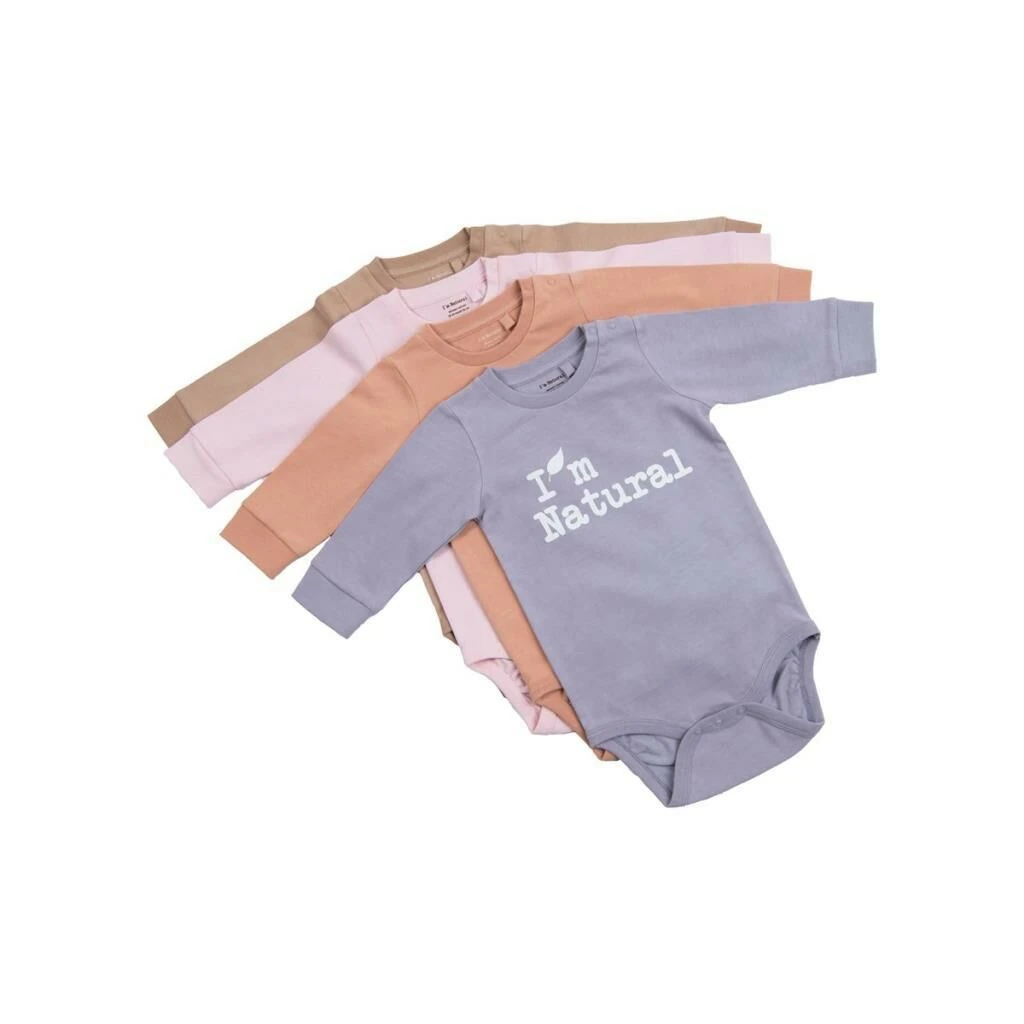 I'm Natural Organik Çıtçıtlı Uzun Kollu İçi Şardonlu Kışlık Bebek Zıbın Ceviz - 112869