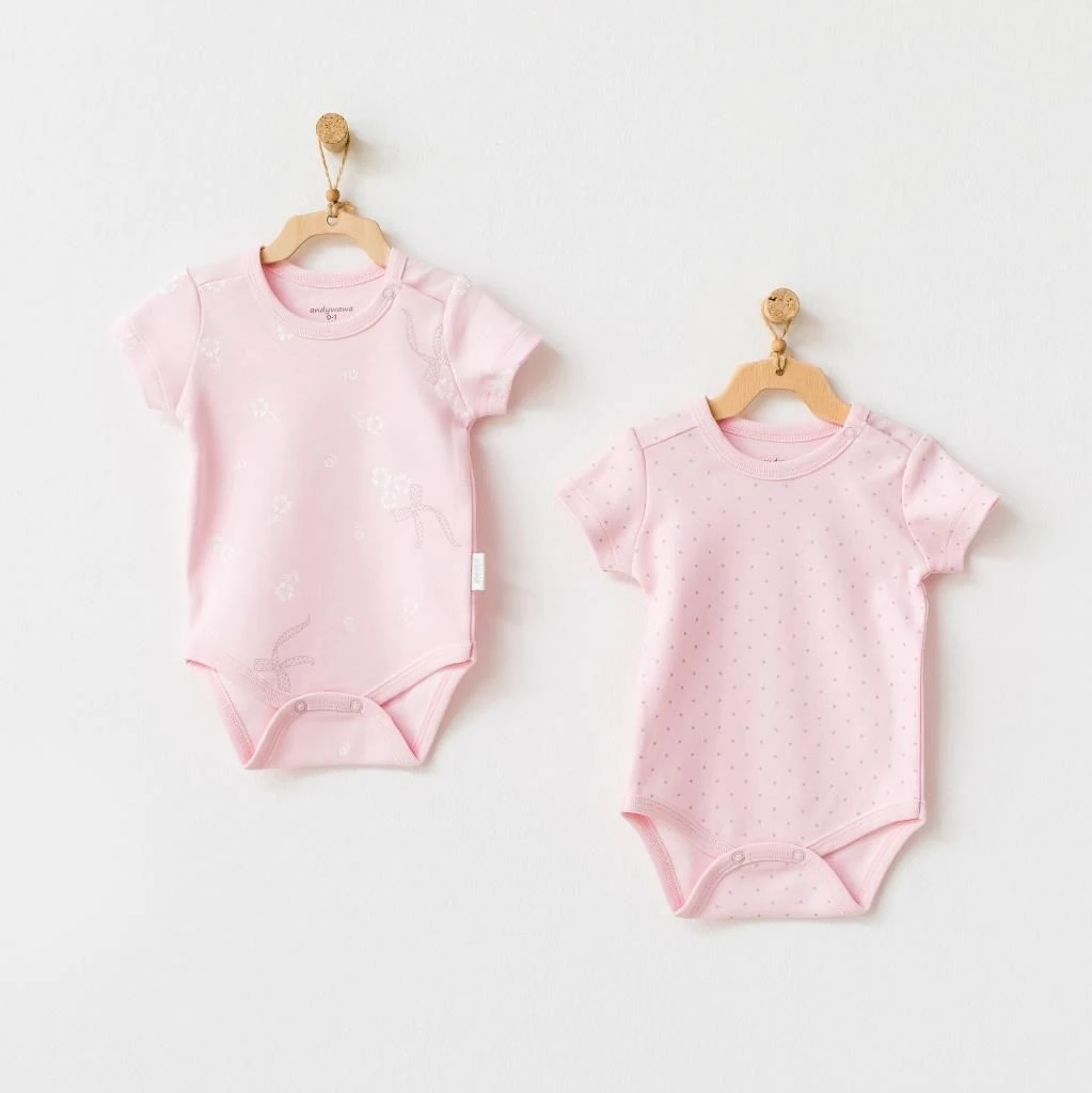 Andy Wawa Kız Bebek 2'li Zıbın Set Pembe - AC21805