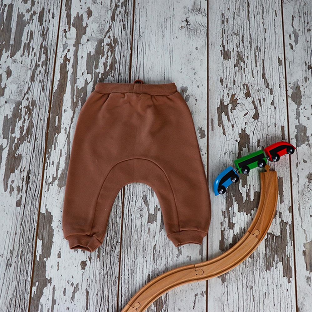 Auntie Me %100 Organik Pamuk İçi Şardonlu Bebek Kışlık Eşofman Altı Zebra Detaylı - AW2107