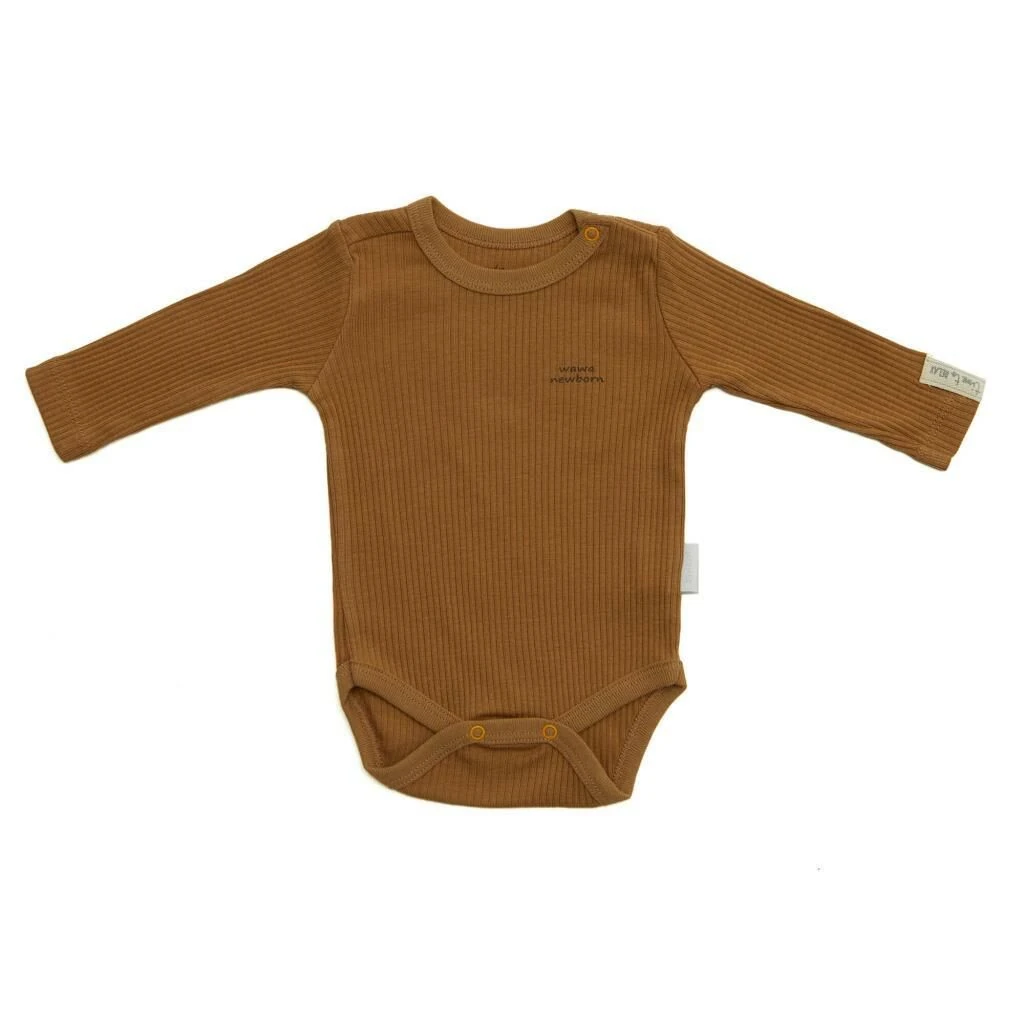 Andy Wawa Erkek Bebek Natura Modal Basic Uzun Kollu Kışlık Zıbın Kahve - AC22206