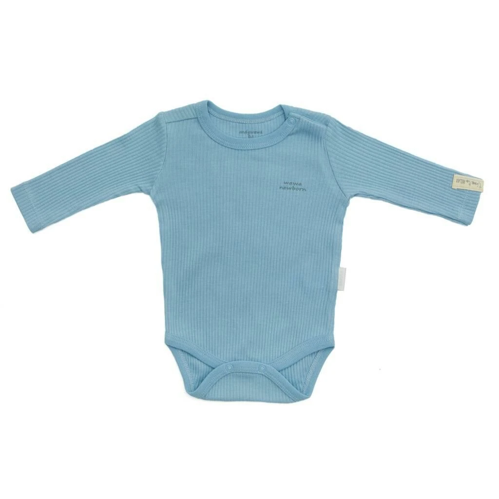 Andy Wawa Erkek Bebek Natura Modal Basic Uzun Kollu Kışlık Zıbın Indigo - AC22206