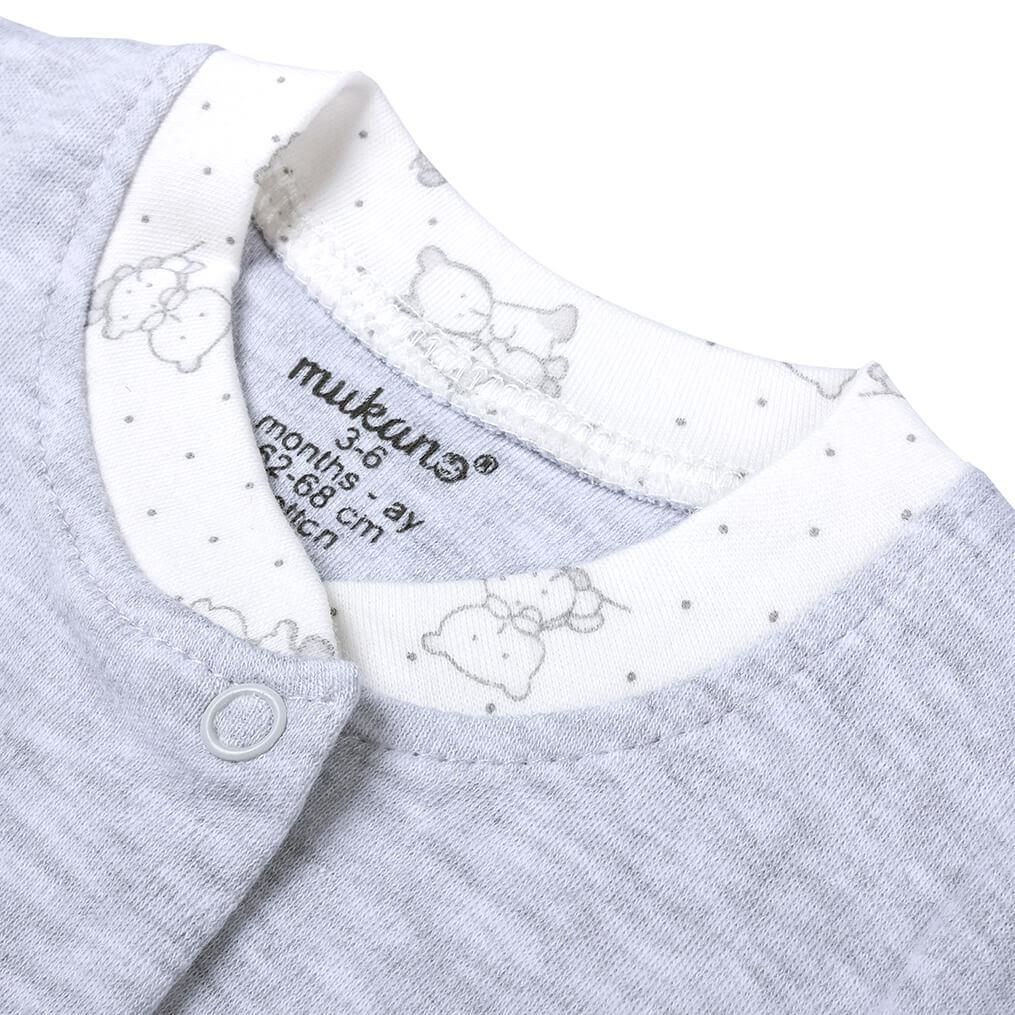 Mukano Erkek Bebek Ayıcık Nakışlı 4'lü Set Hastane Çıkış Seti