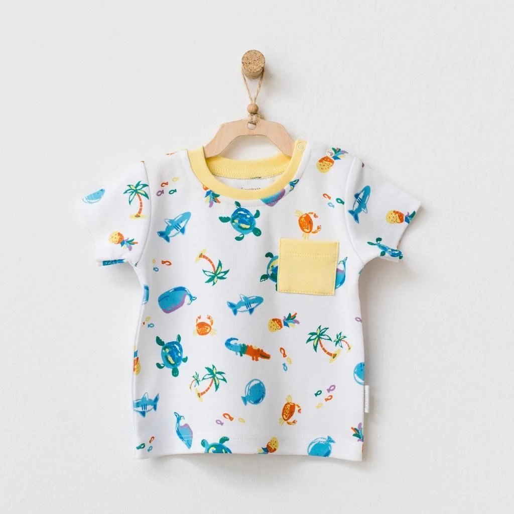 Andy Wawa Erkek Bebek Galaksi İmgeli Yazlık Tişört - AC21871