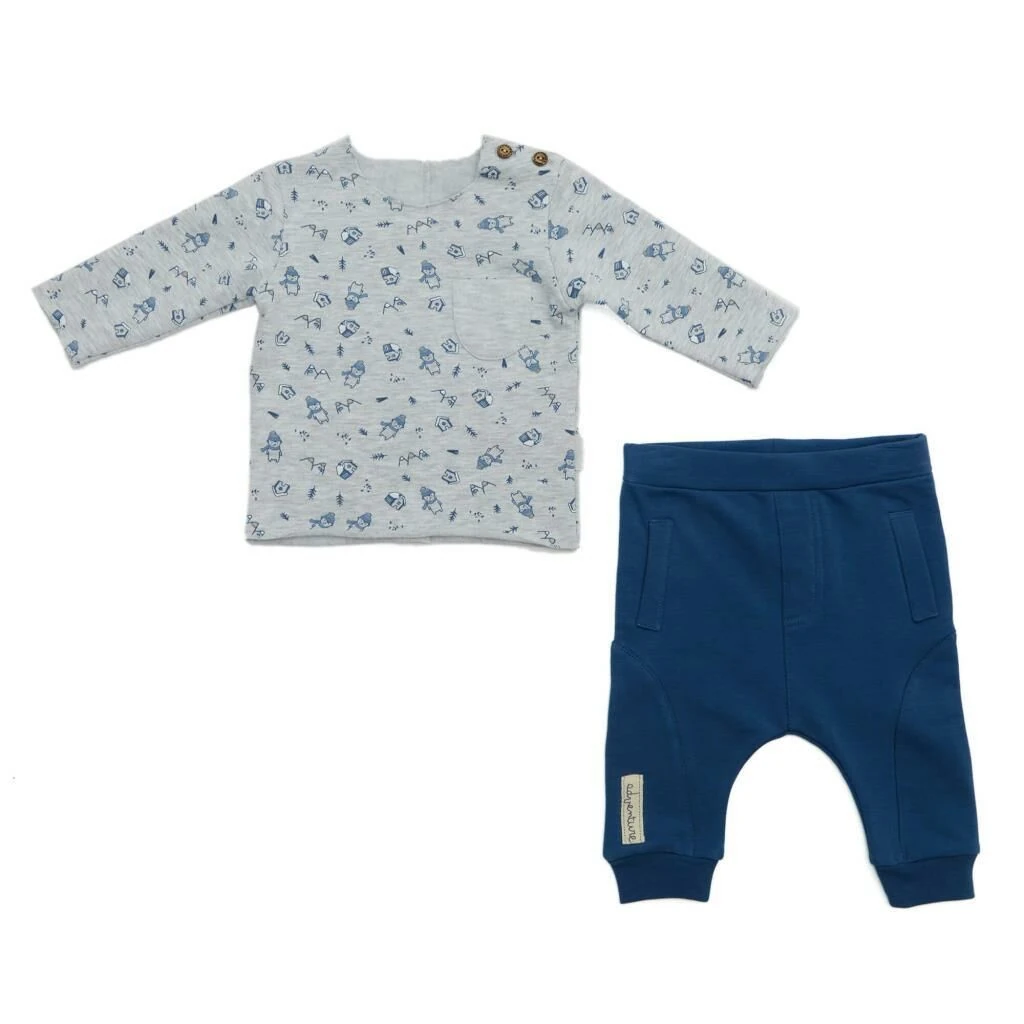 Andy Wawa Erkek Bebek İçi Şardonlu Kışlık 2'li Takım Set Navy - AC22154