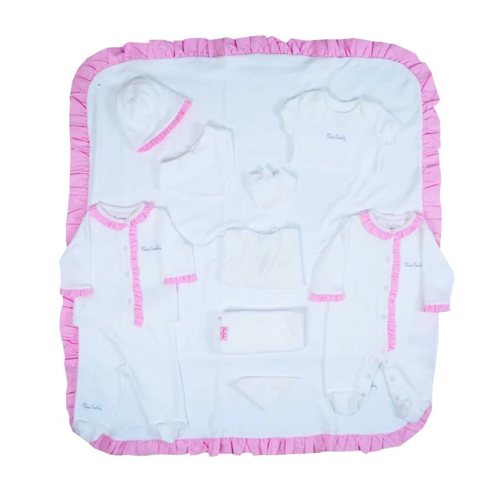 Pierre Cardin Kız Bebek Yenidoğan Hastane Çıkış Seti 10’lu Pembe  300686