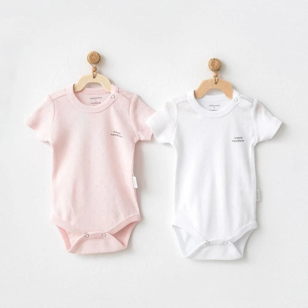 Andy Wawa Kız Bebek Kısa Kollu 2’li Body Set - AC20747