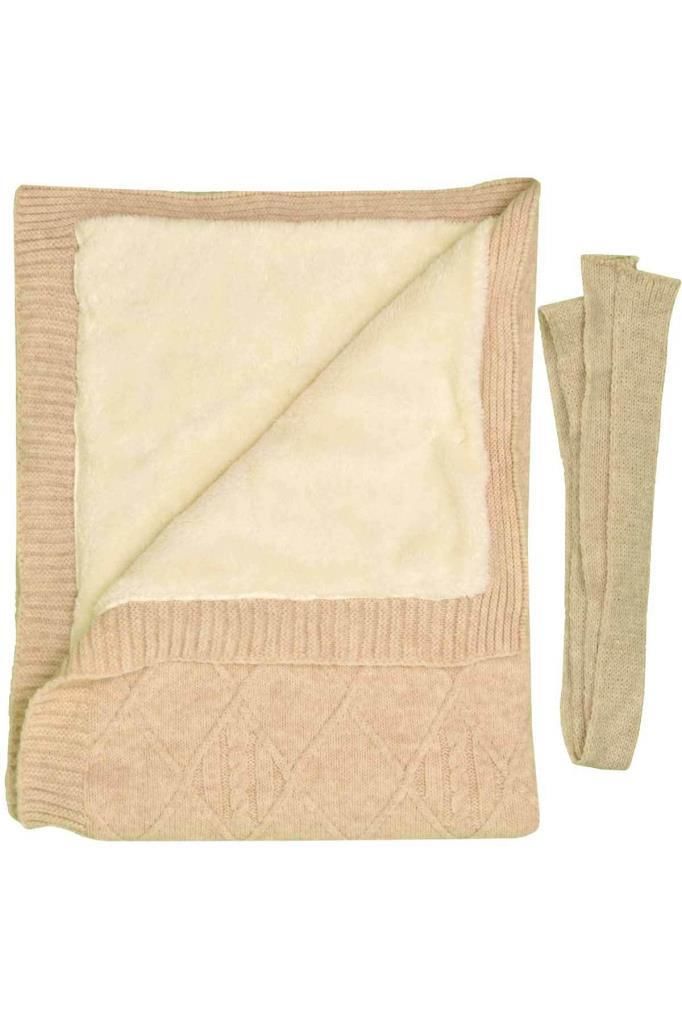 Pierre Cardin Triko Kışlık Bebek Battaniyesi - 302437 Ekru