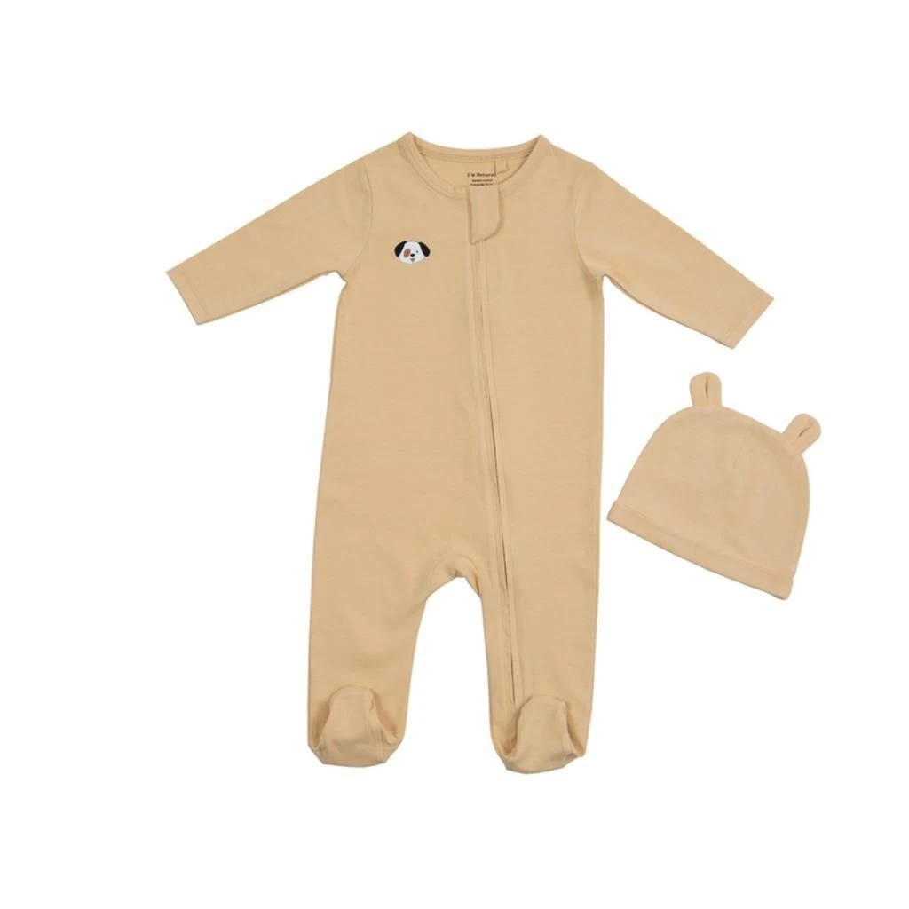 I'm Natural Organik Pamuklu Şapka - Patikli Kışlık Bebek Tulum Set - 113001 Limon