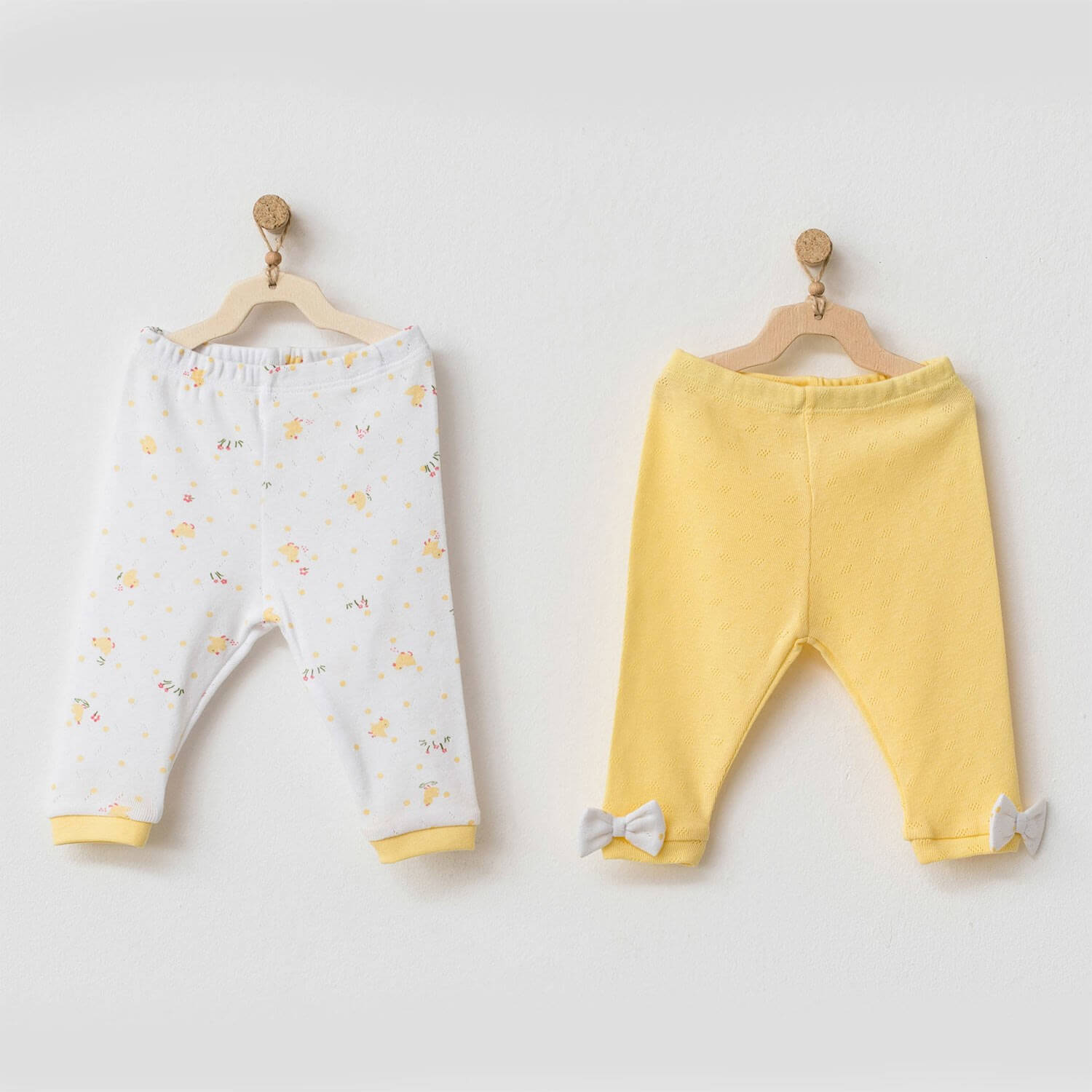 Andy Wawa Yazlık Kız Bebek 2’li Tayt Seti Sarı Beyaz Renk - AC21585