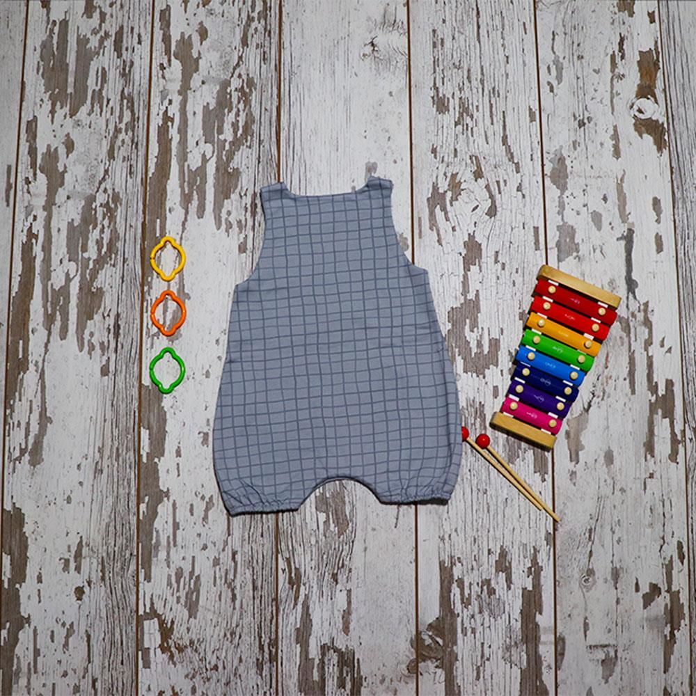 Auntie Me %100 Organik Pamuk Kışlık Bebek Tulum ‘Irregular Checked’ AW2116