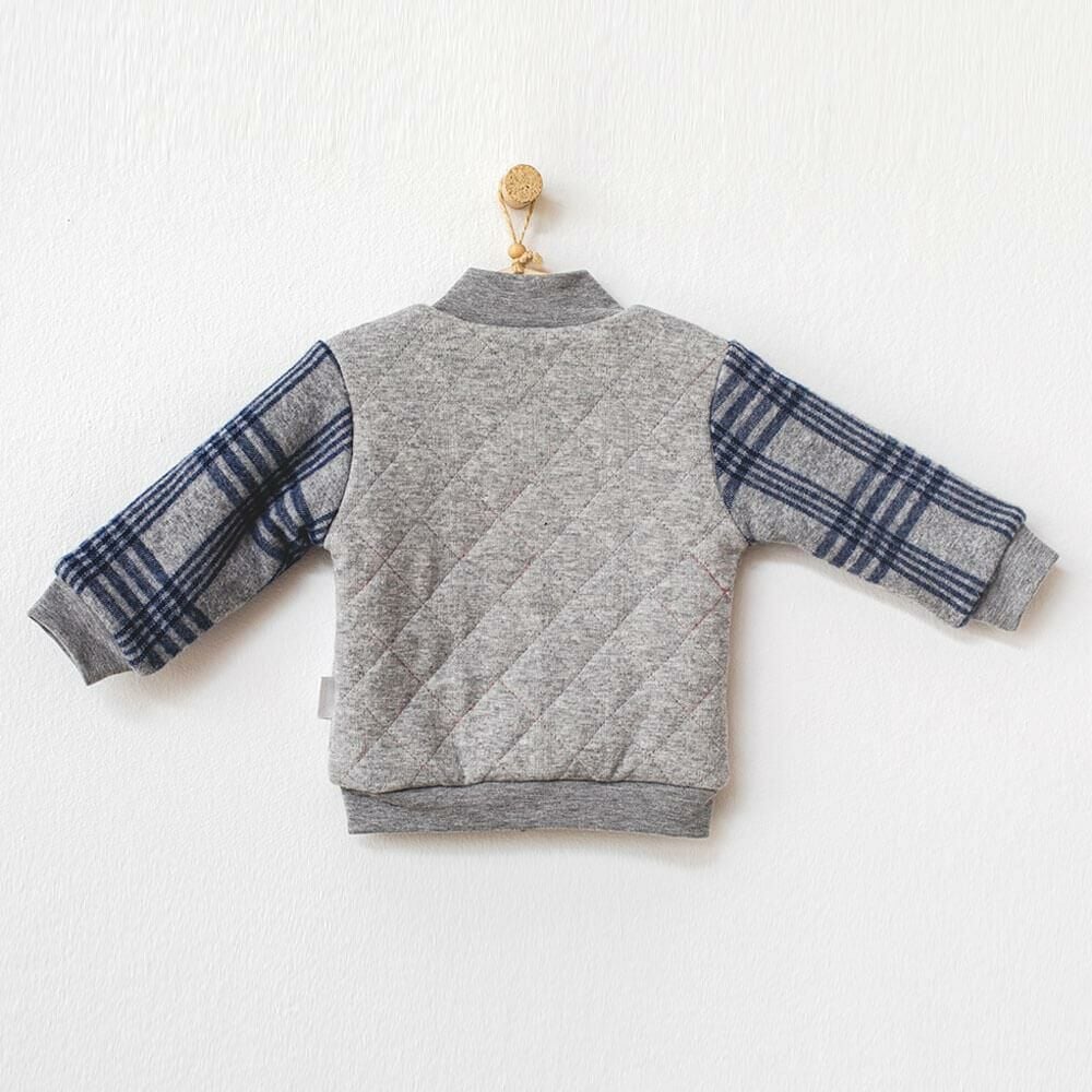 Andy Wawa Erkek Bebek İçi Elyaflı Kışlık Mont Gri Melanj - AC21156