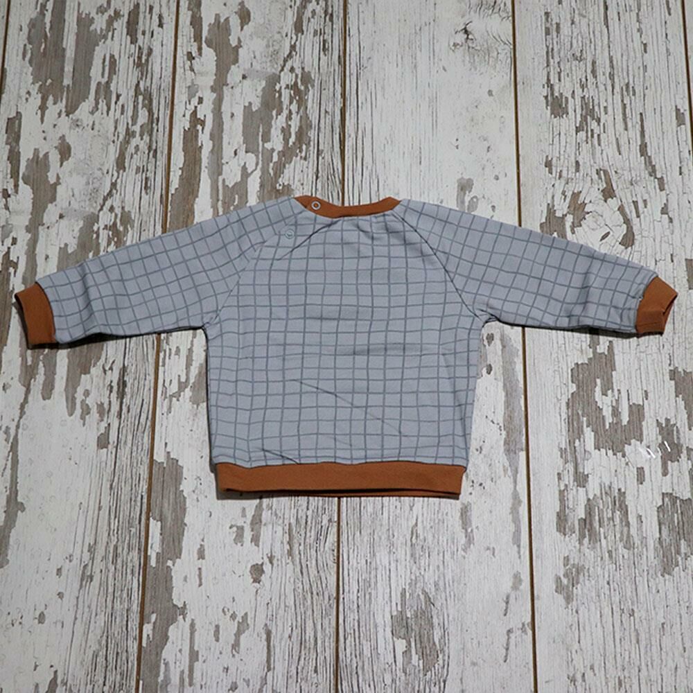 Auntie Me %100 Organik Pamuk Bebek Kışlık Eşofman Üstü \'Irregular Checked\' AW2110