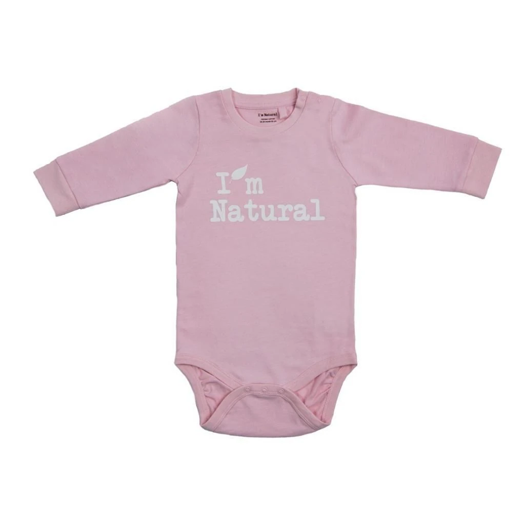 I'm Natural Organik Pamuklu İçi Şardonlu Çıtçıtlı Uzun Kollu Kışlık Bebek Zıbın - 112869 Gül