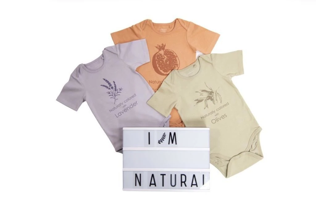 I'm Natural Organik Lavanta Desenli Kısa Kollu Çıtçıtlı Kız Bebek Zıbın - 110852 Lavanta