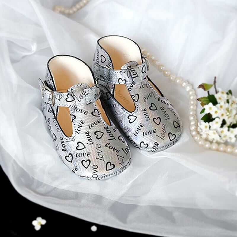 Hakiki Deri Anatomik Taban İlk Adım Ayakkabısı Gümüş-MKN.0105 - 18