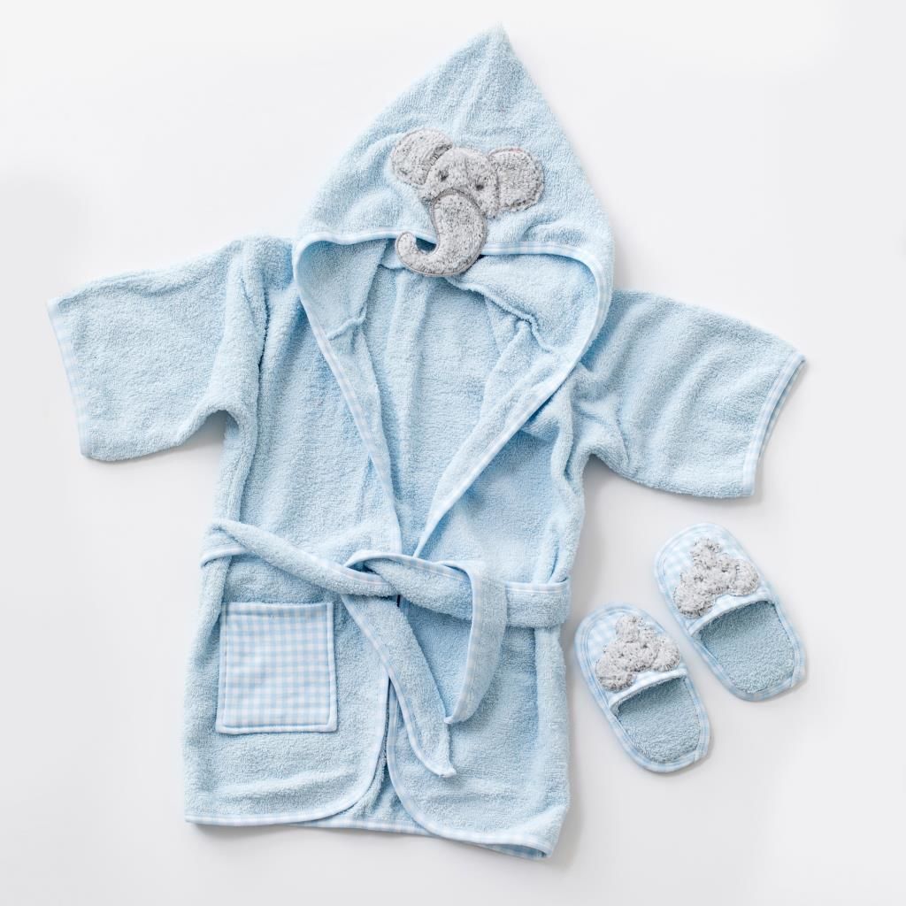 Andy Wawa Erkek Bebek Bornoz Takımı Mavi - AC21829