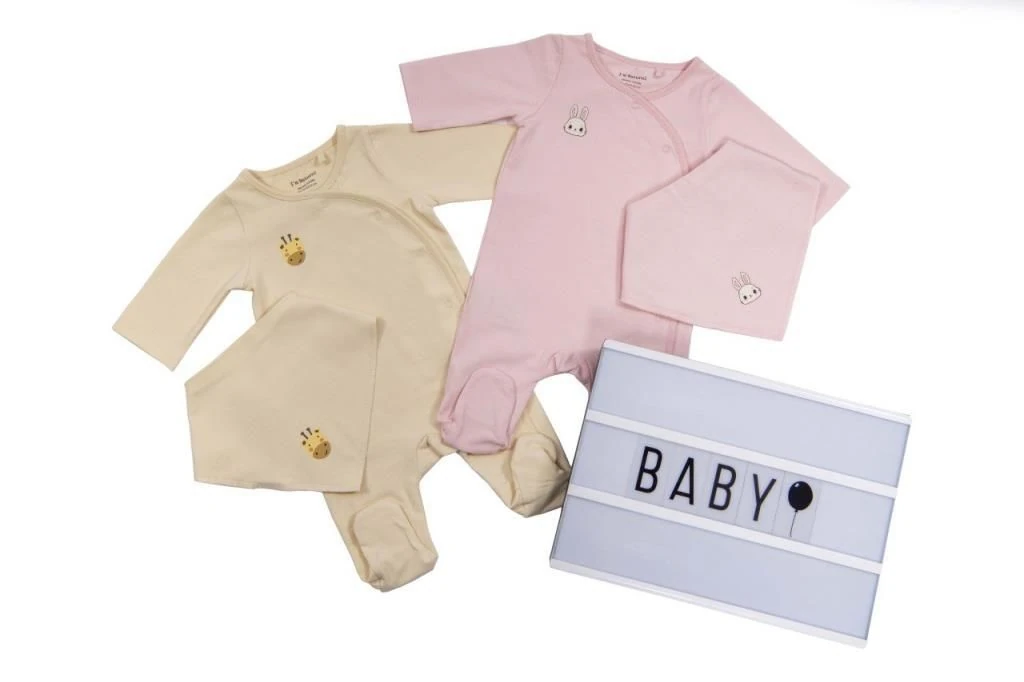 I'm Natural Organik Pamuklu Önlüklü - Patikli Kışlık Bebek Tulum Set - 1121167 Limon