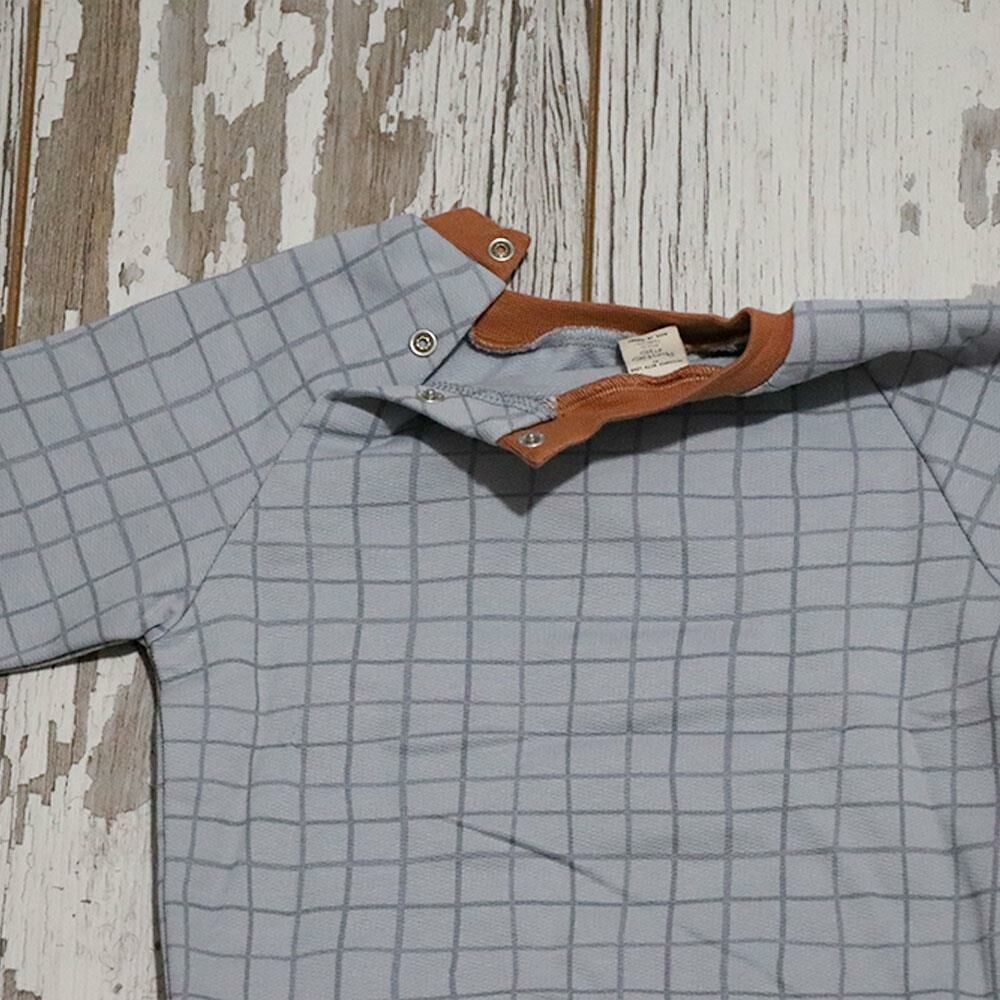 Auntie Me %100 Organik Pamuk Bebek Kışlık Eşofman Üstü \'Irregular Checked\' AW2110