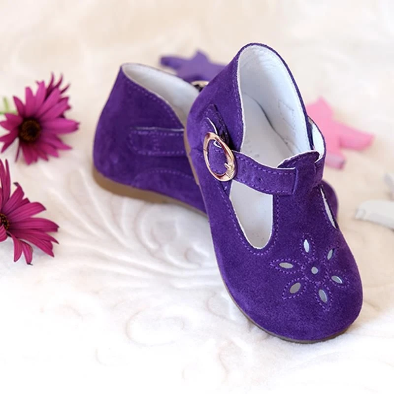 Hakiki Deri Anatomik Taban İlk Adım Ayakkabısı Mor-MKN.0088