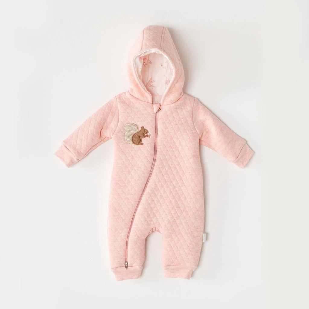 Andywawa Kız Bebek Kapitone Kışlık Kapüşonlu Kozmonot Tulum- AC23324