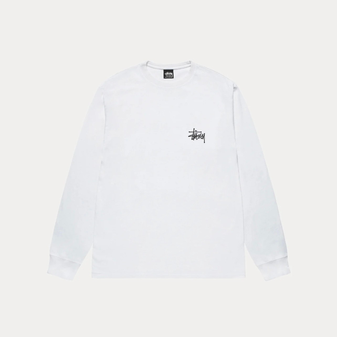 Stüssy Basic Longsleeve Tee 'White'