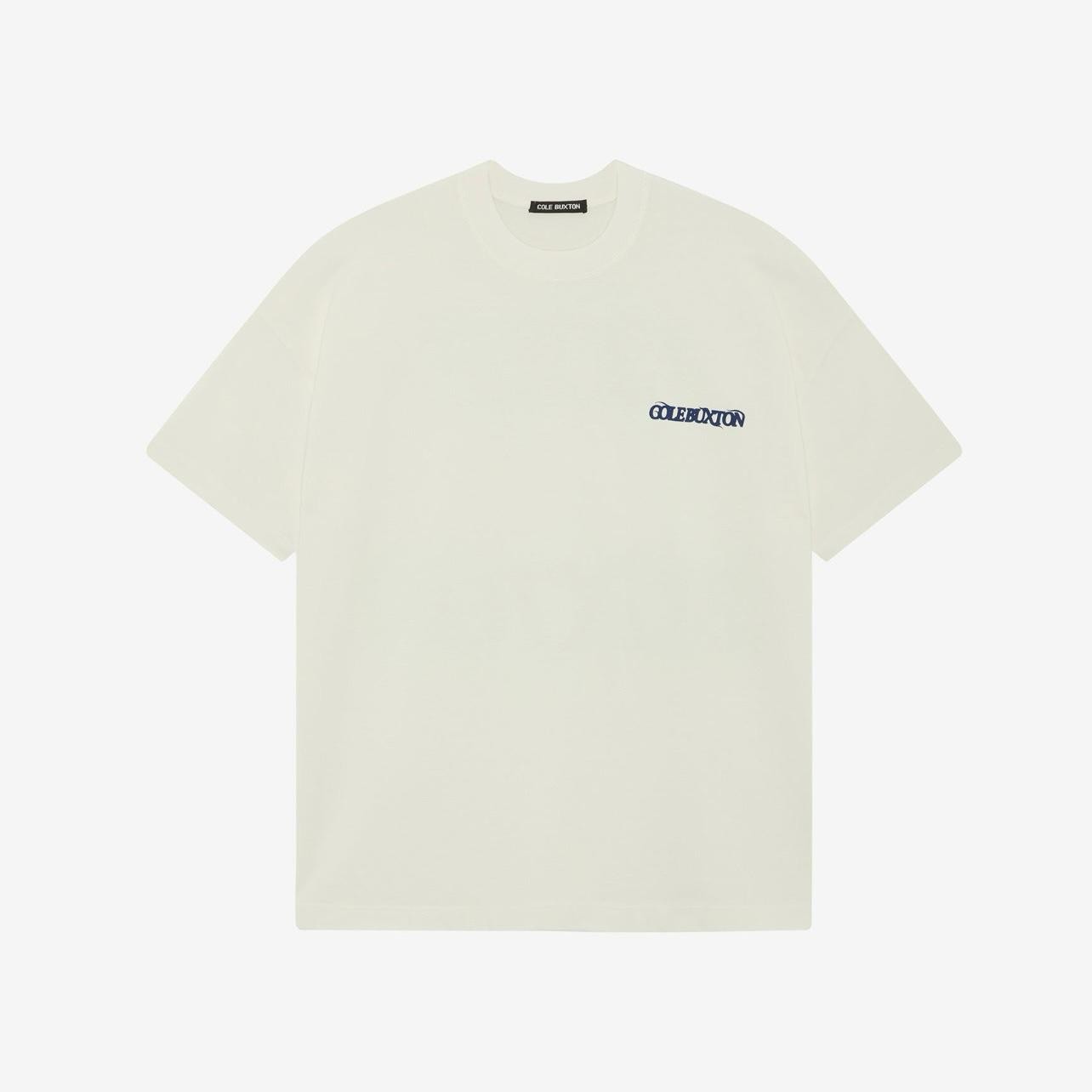 Cole Buxton Balearic T-shirt 'White/Blue'