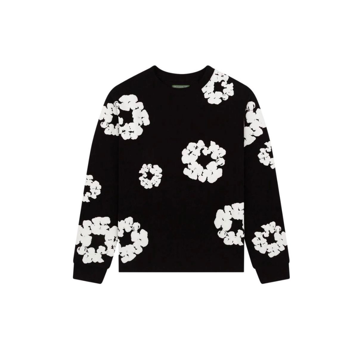 Denim Tears Long Sleeve Cotton Wreath T-shirt 'Black'