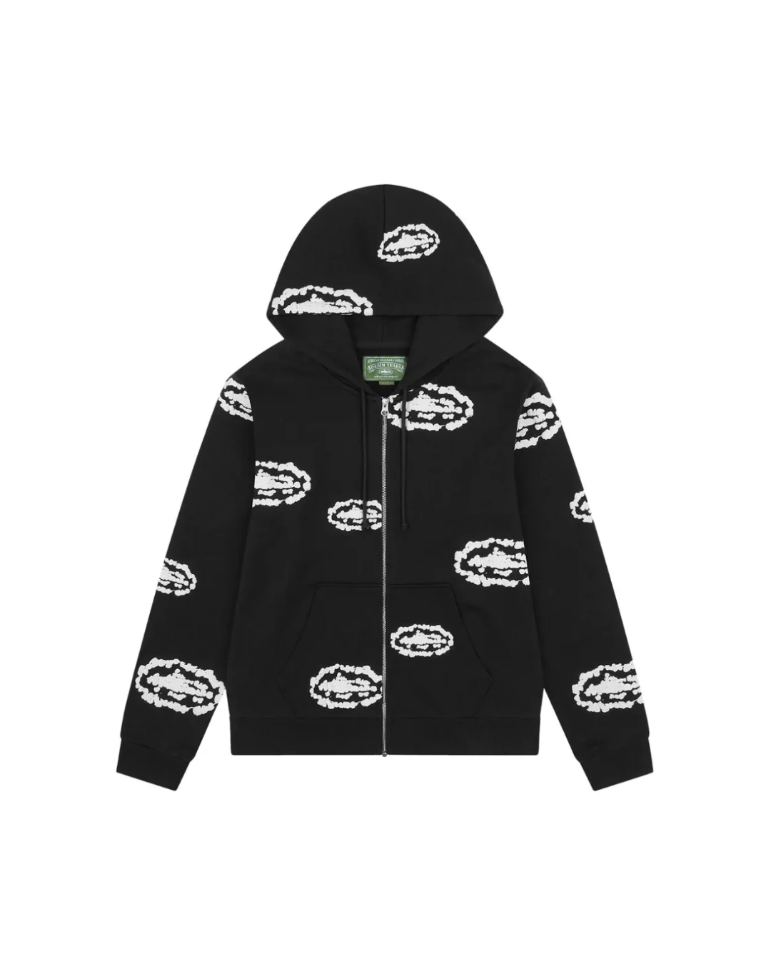 Denim Tears x Corteiz Cotton Wreath Zip Hoodie 'Black'