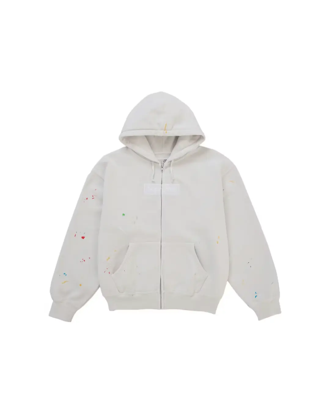 Supreme®/MM6 Maison Margiela Box Logo Supreme MM6 Maison Margiela Box Logo Zip Up Hoodie 'White'