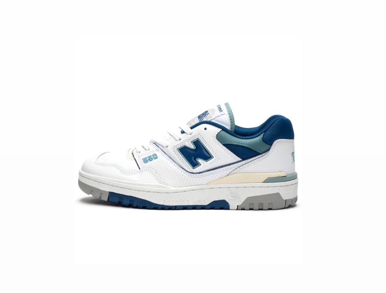 NB 550 White Blue Groove