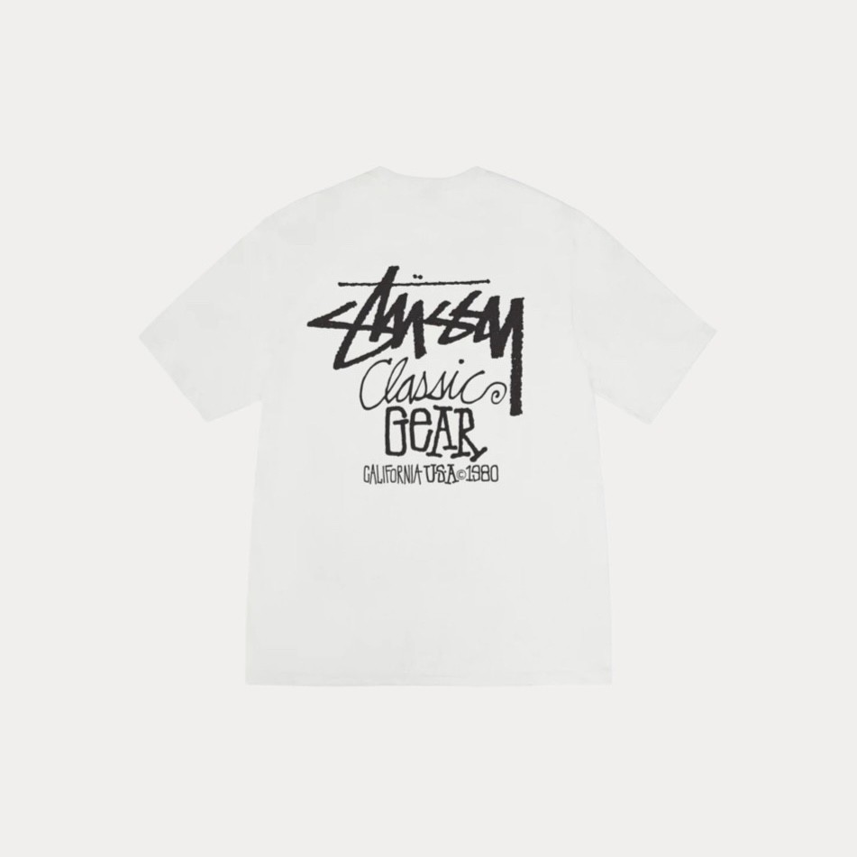 Stüssy Classic Gear Pig. Dyed Tee ‘White’