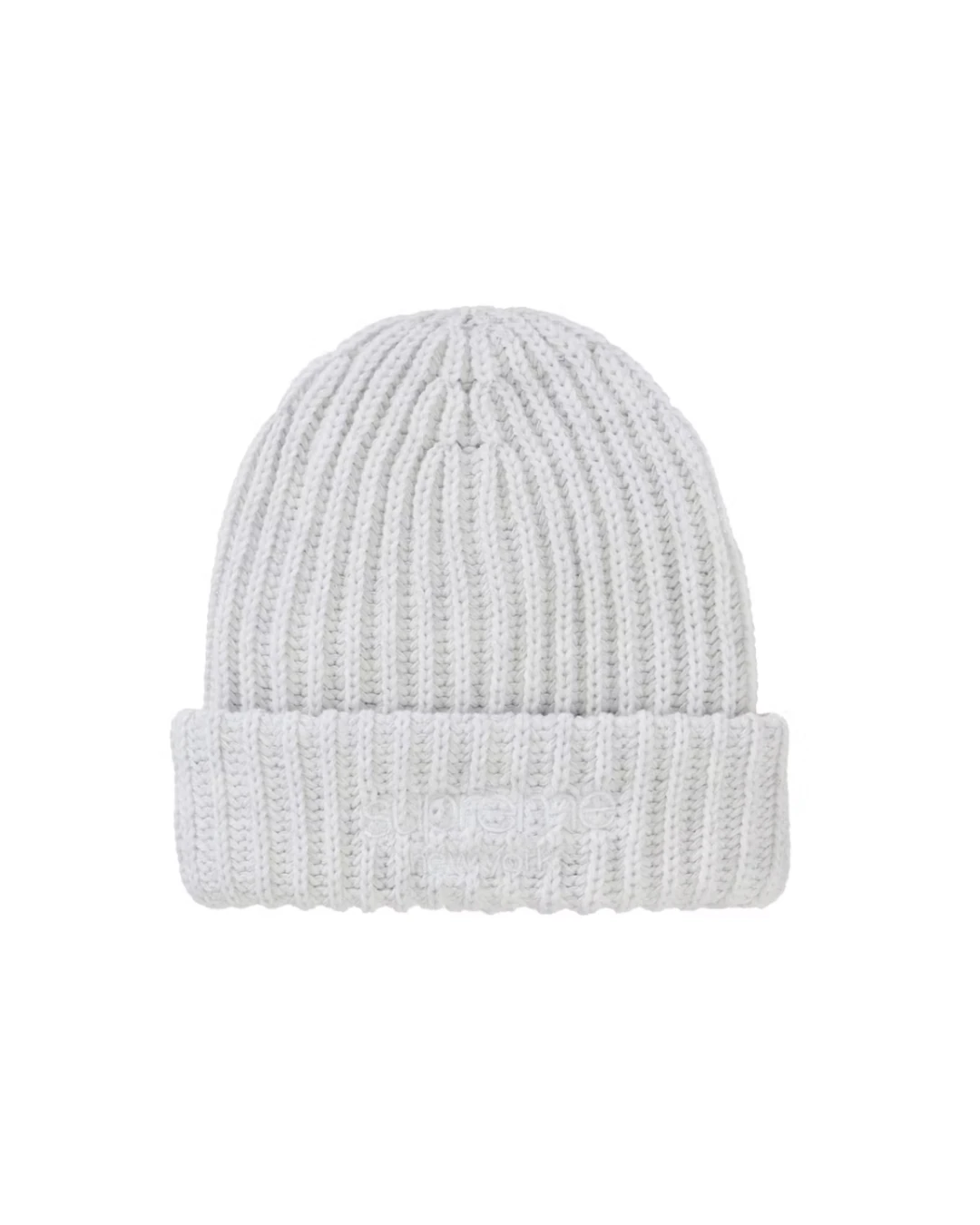 Supreme Chunky Rib Classic Logo Beanie 'White'