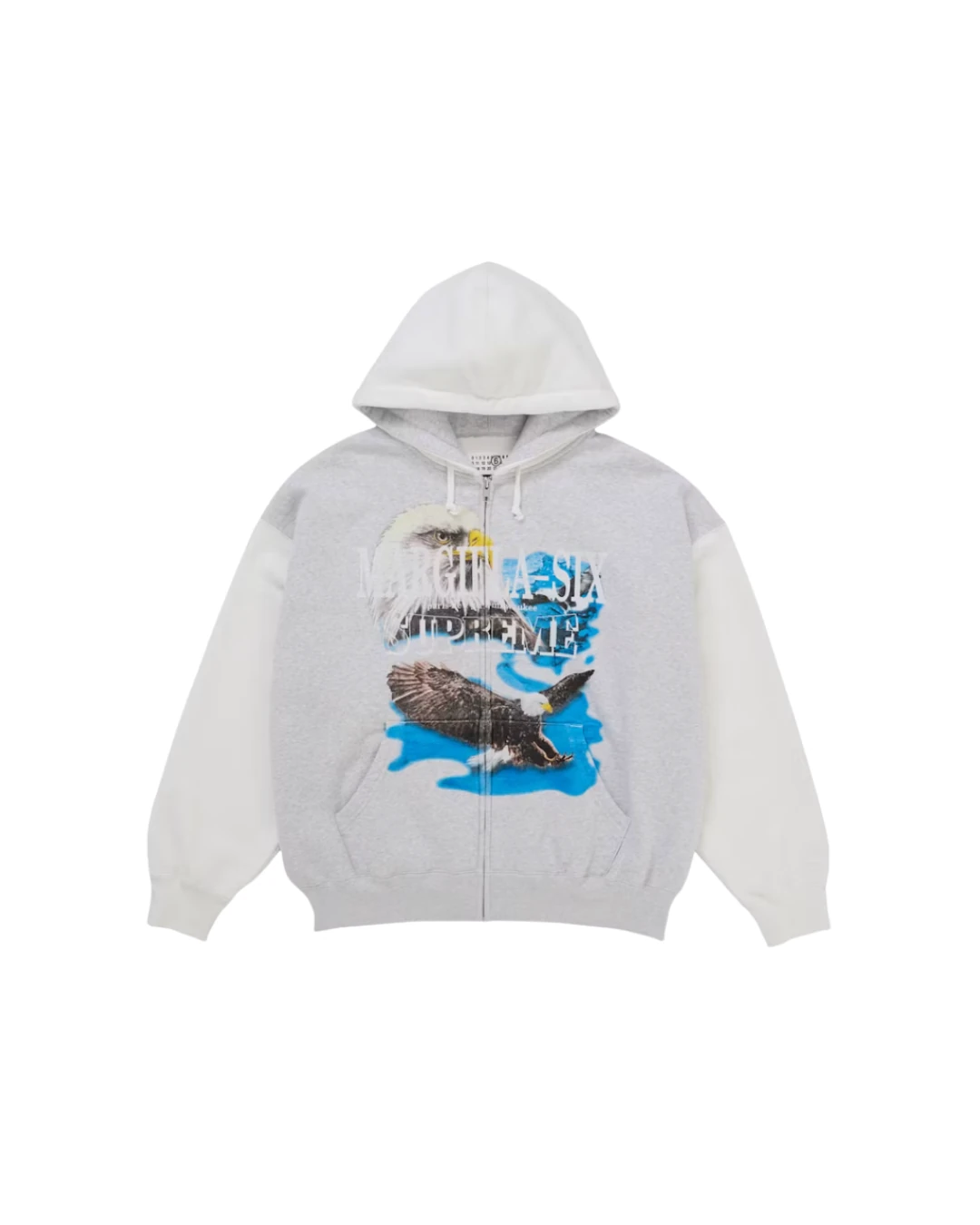 Supreme x MM6 Maison Margiela Eagle Zip-Up Hoodie 'White'
