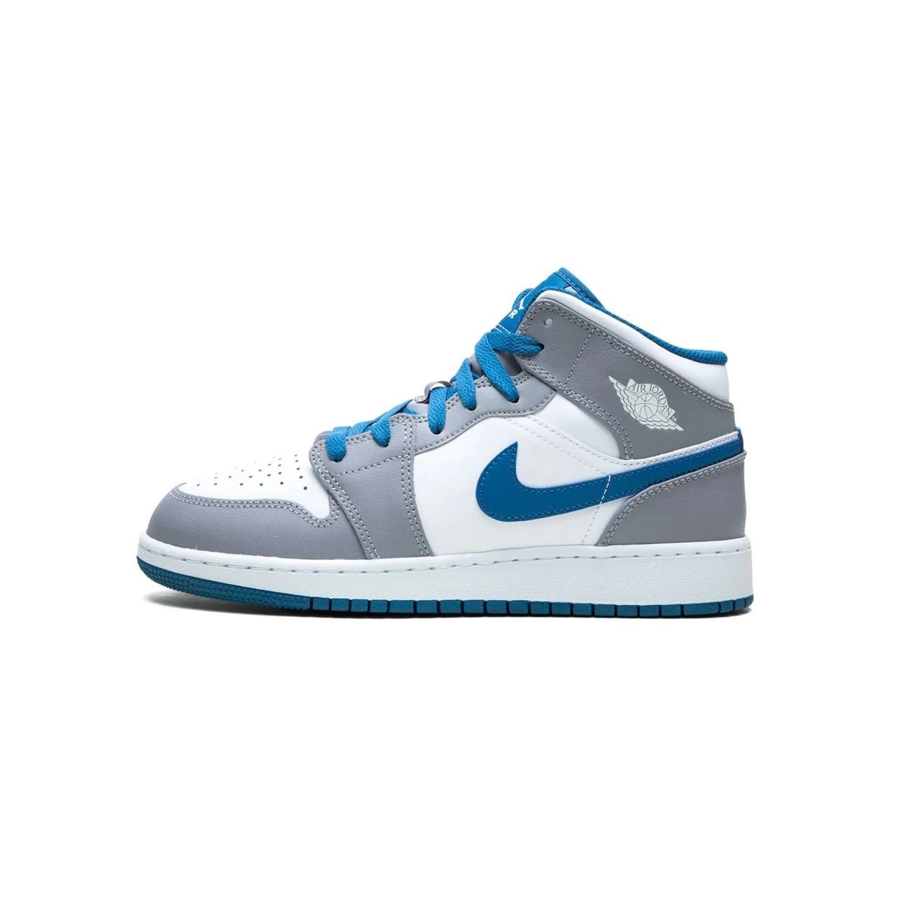 Jordan 1 Mid GS 'True Blue Cement'