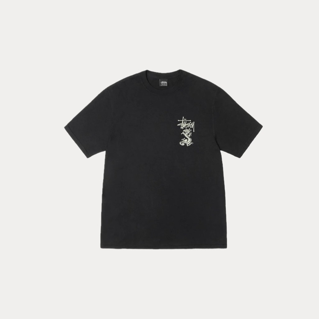 Stüssy Double Dragon Pig. Dyed Tee ‘Black’