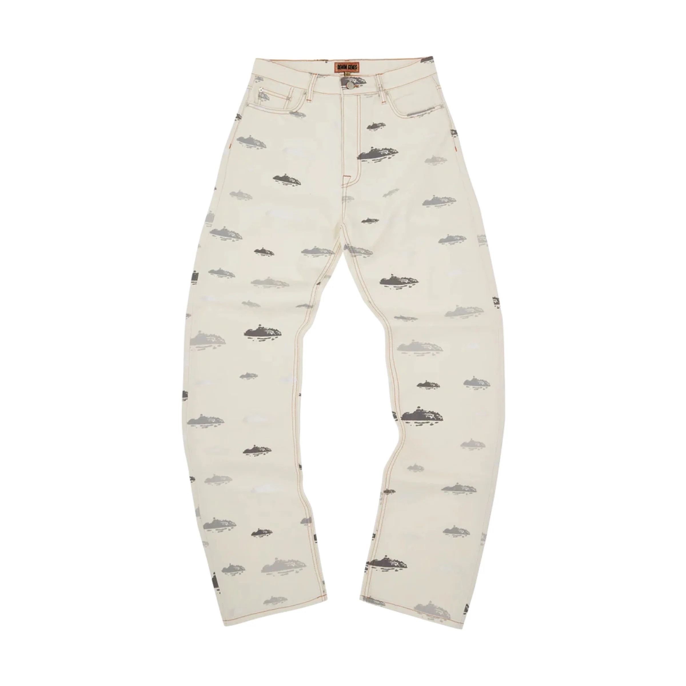 Corteiz Alcatraz Pattern Denim Jeans