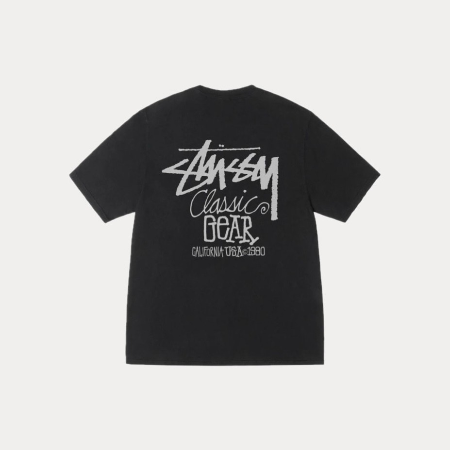 Stüssy Classic Gear Pig. Dyed Tee ‘Black’