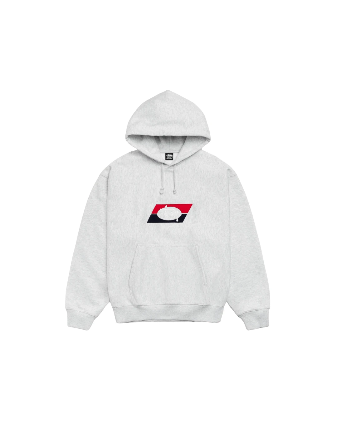 Stüssy Double Stripe Embroidered Hoodie 'Grey'