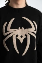 Örümcek Nakış Detaylı Premium Oversize Triko Kazak