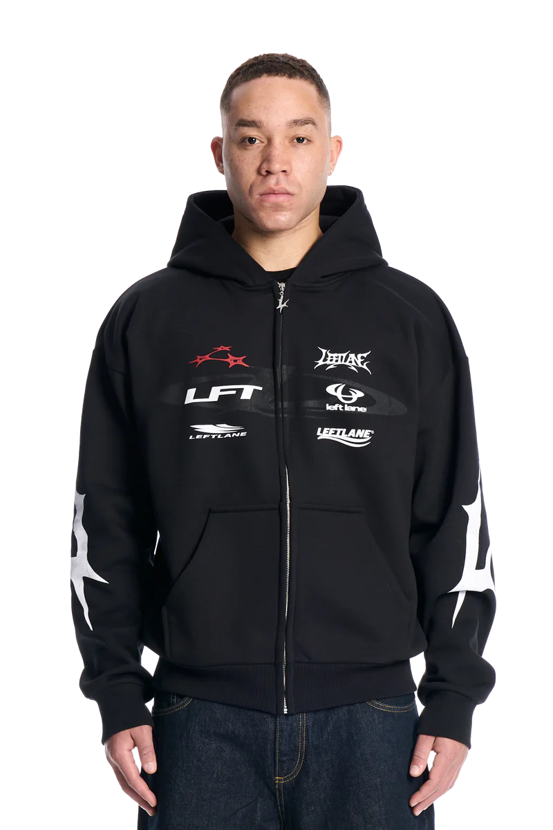 Black Oversize Zip
