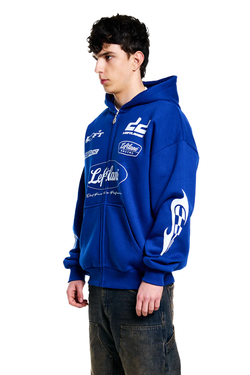 Blue Oversize Zip