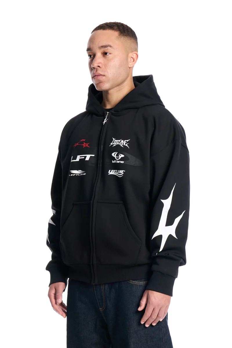 Black Oversize Zip