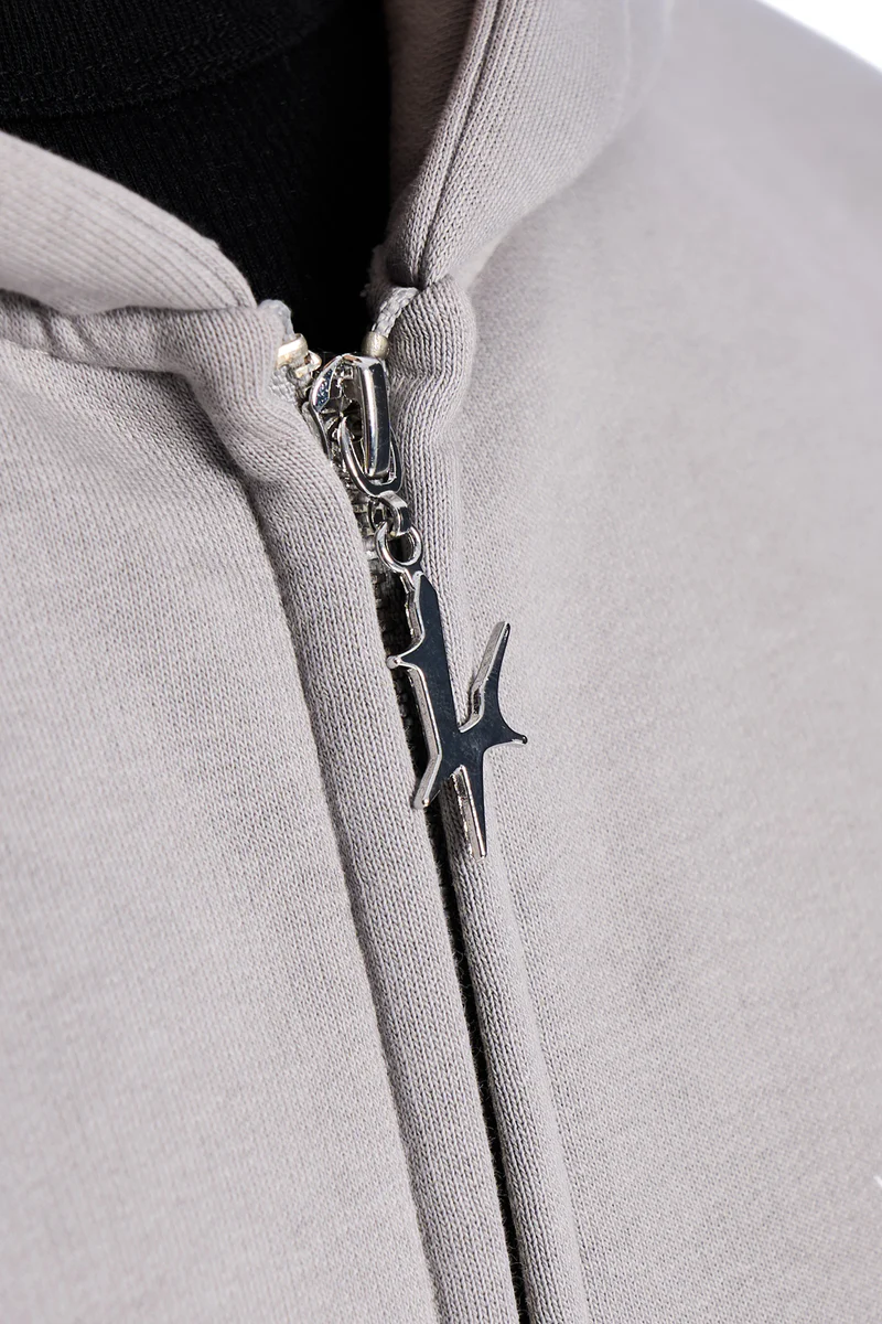 Grey Oversize Zip