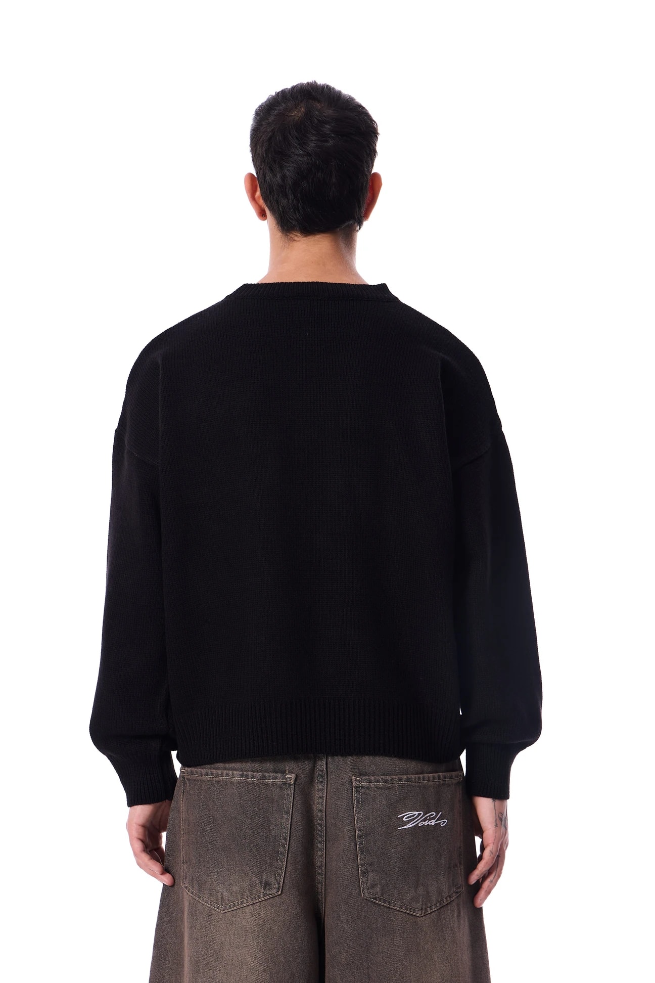 Örümcek Nakış Detaylı Premium Oversize Triko Kazak