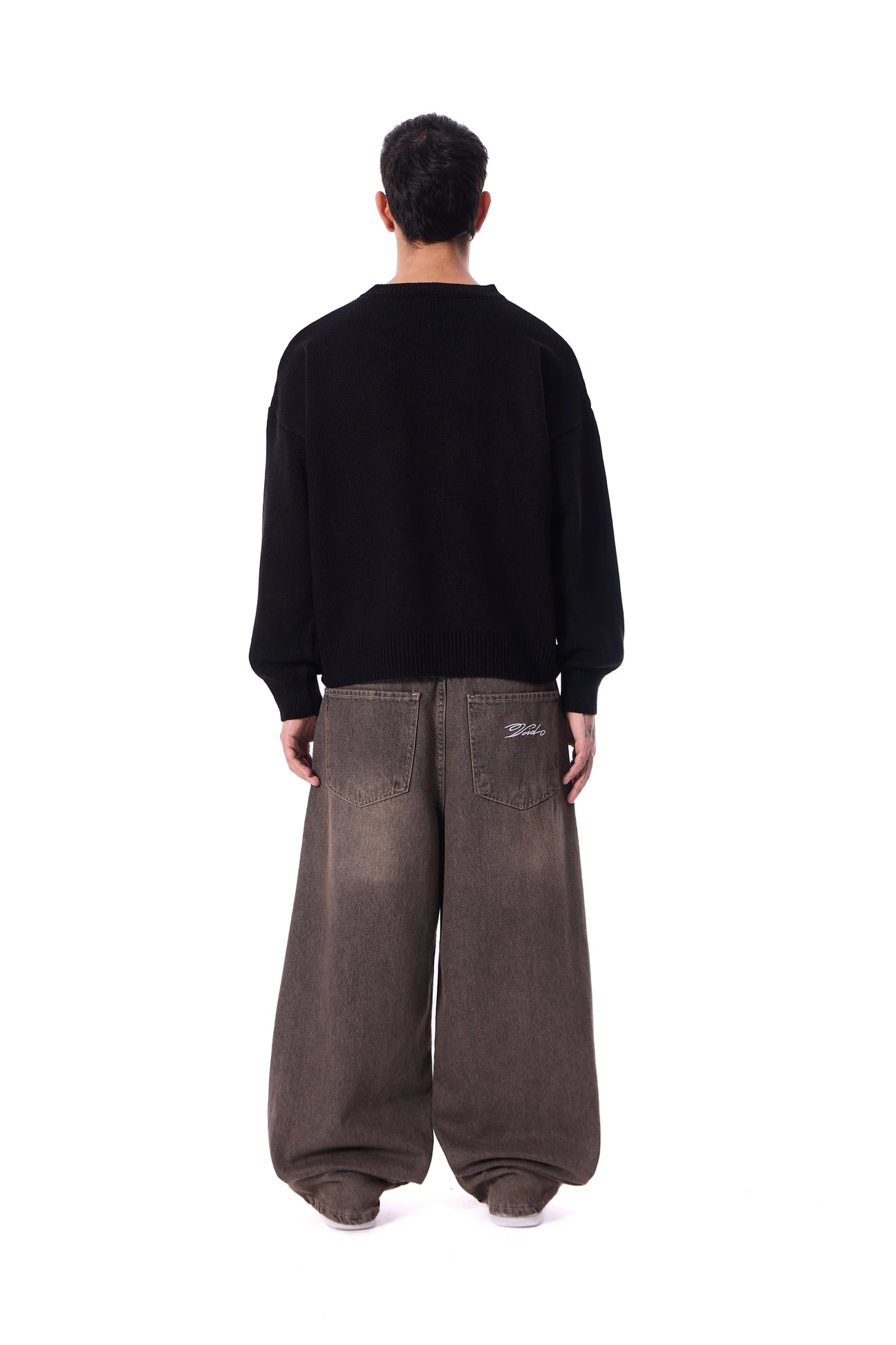 Örümcek Nakış Detaylı Premium Oversize Triko Kazak