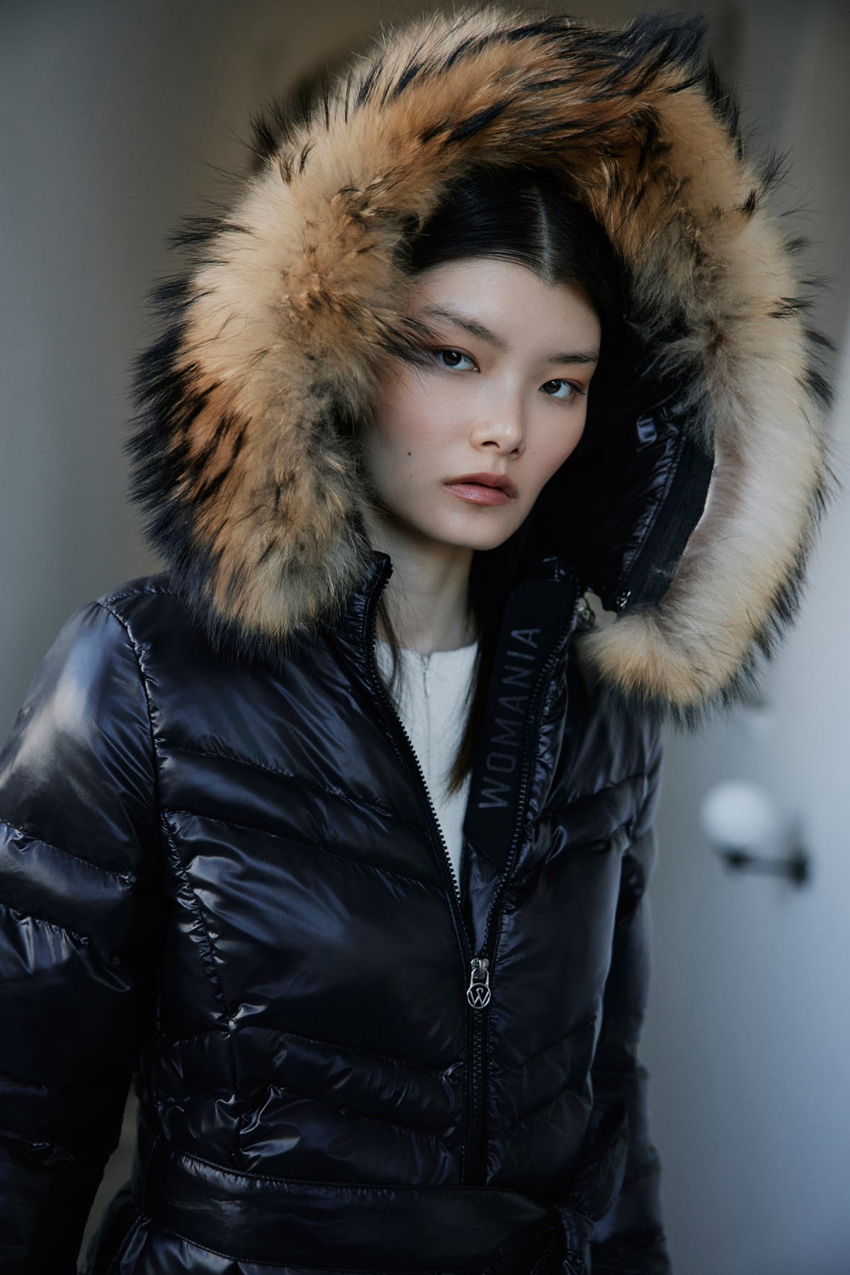 Womania-Mont-Roma Naturel Kürklü Puffer Mont